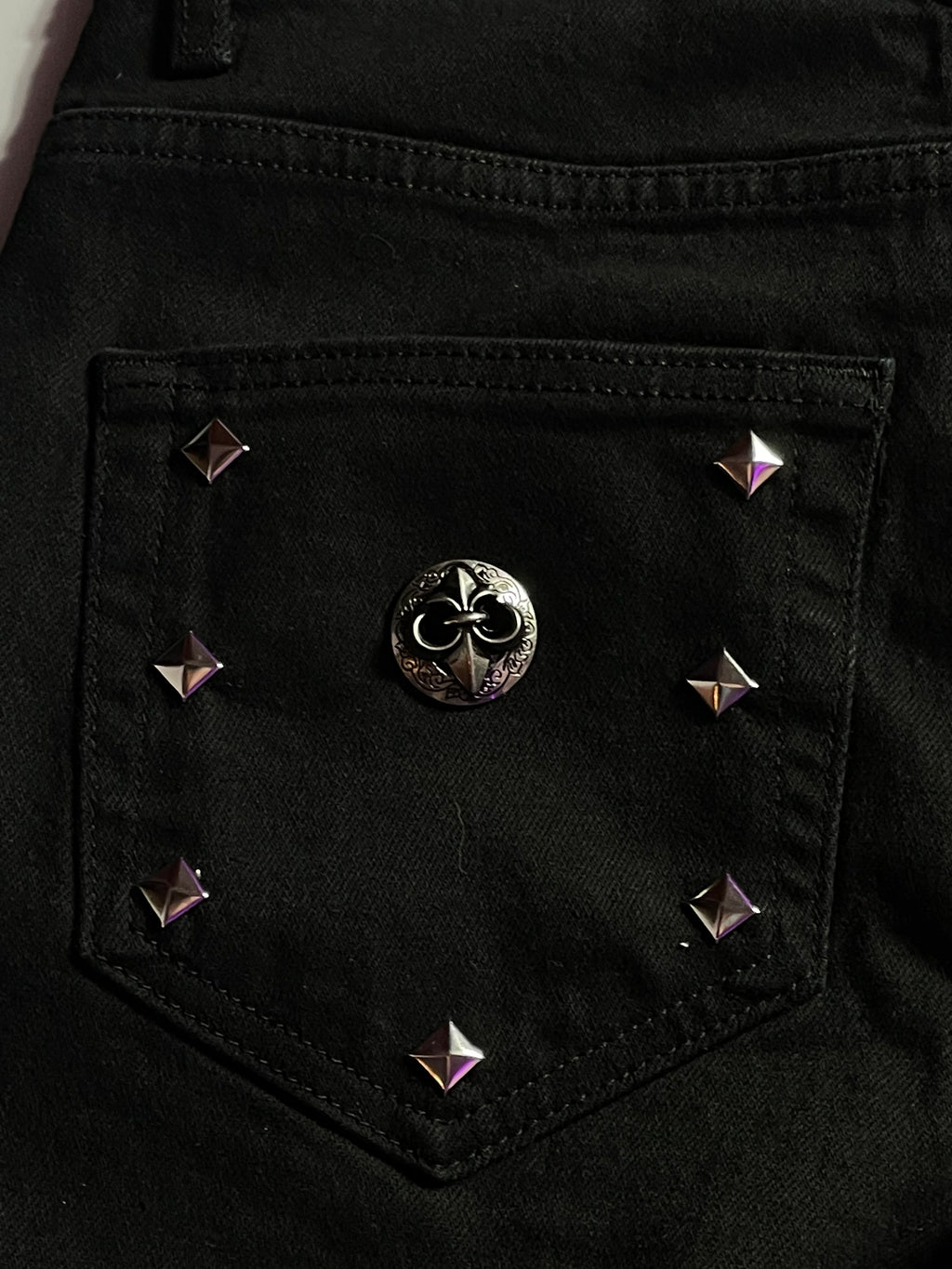 Black Flare Jeans with gothic elements