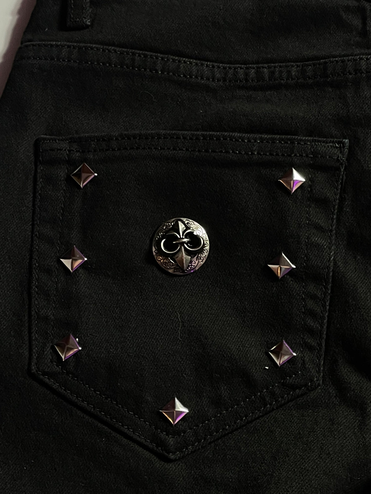 Black Flare Jeans with gothic elements