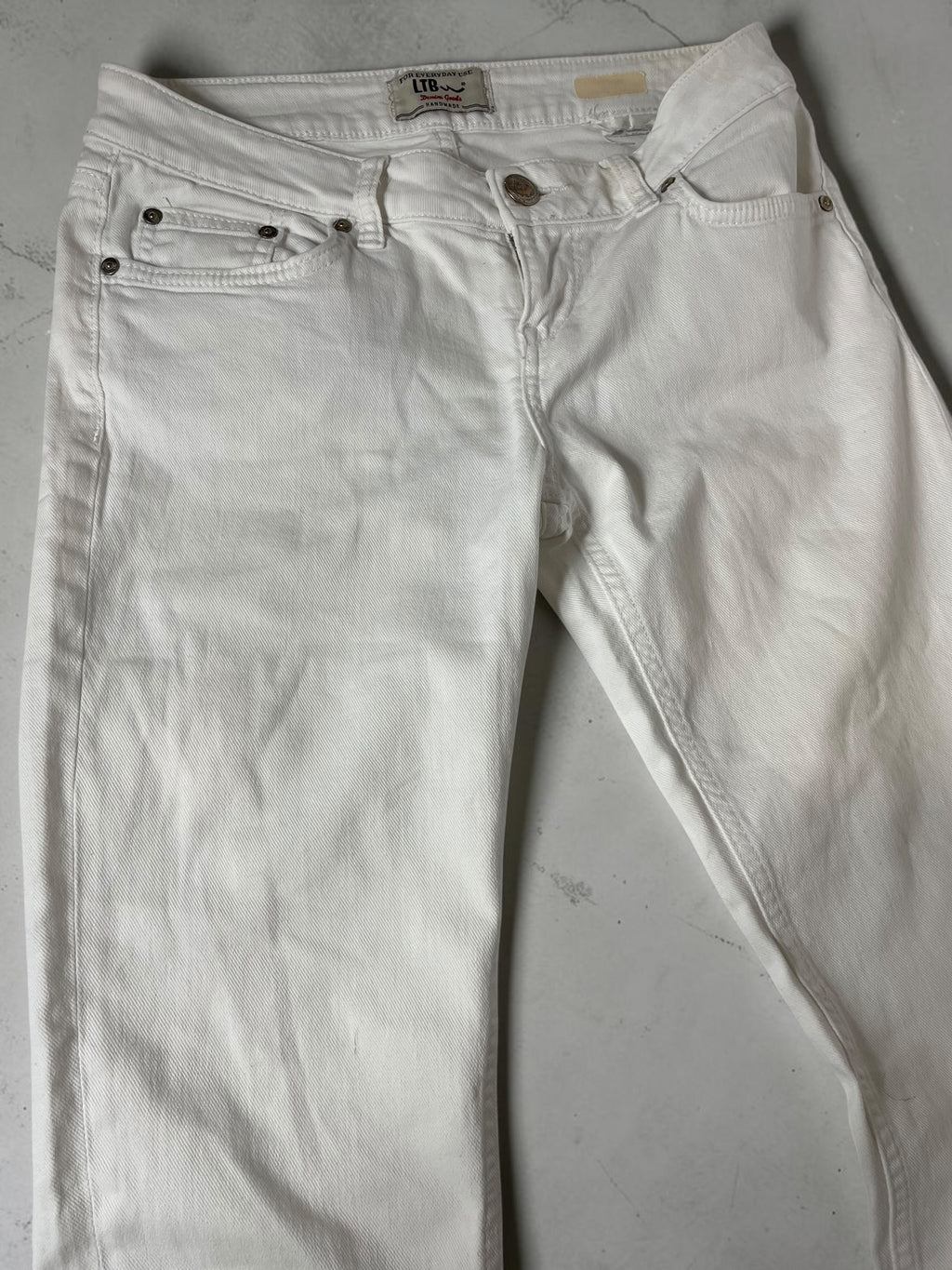 White Low Rise Jeans
