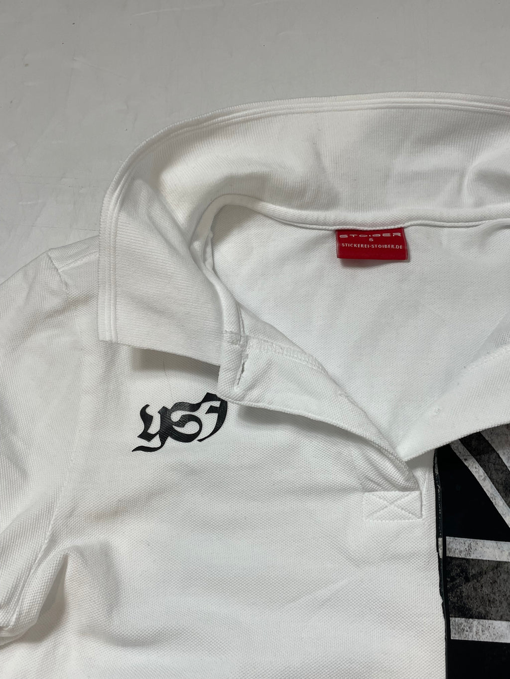 White YSJ Polo With UK Flag