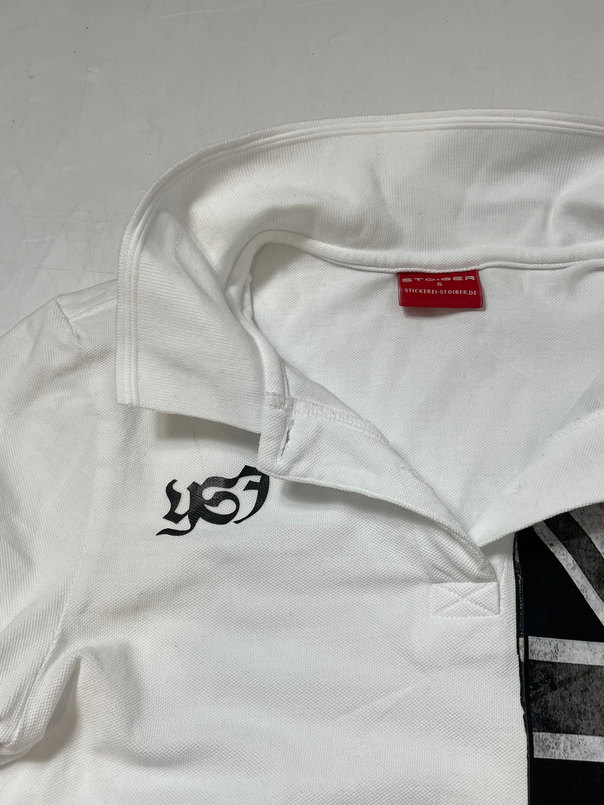 White YSJ Polo With UK Flag