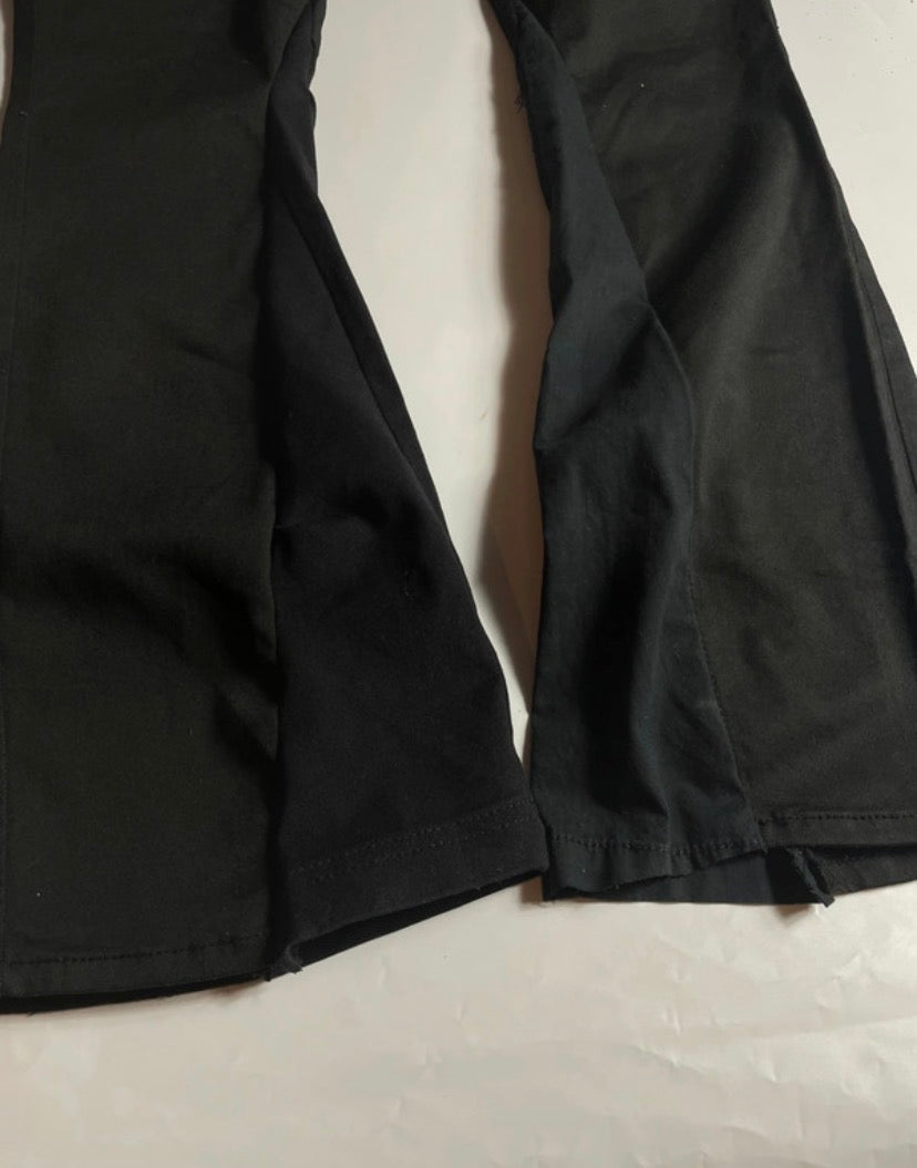 Black Flare Jeans with gothic elements