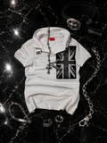 White YSJ Polo With UK Flag