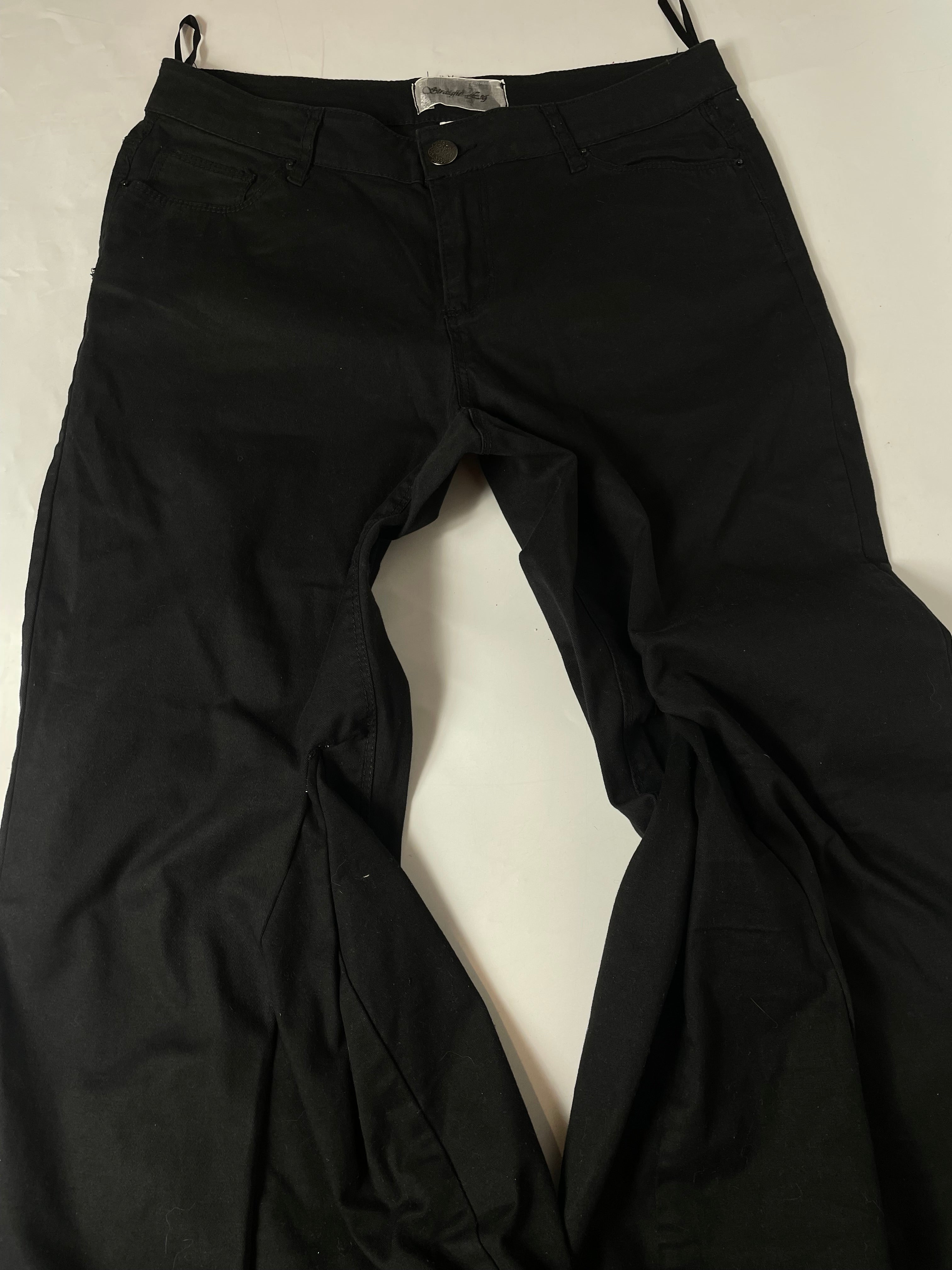 Black Flare Men Jeans With Gothic Elements