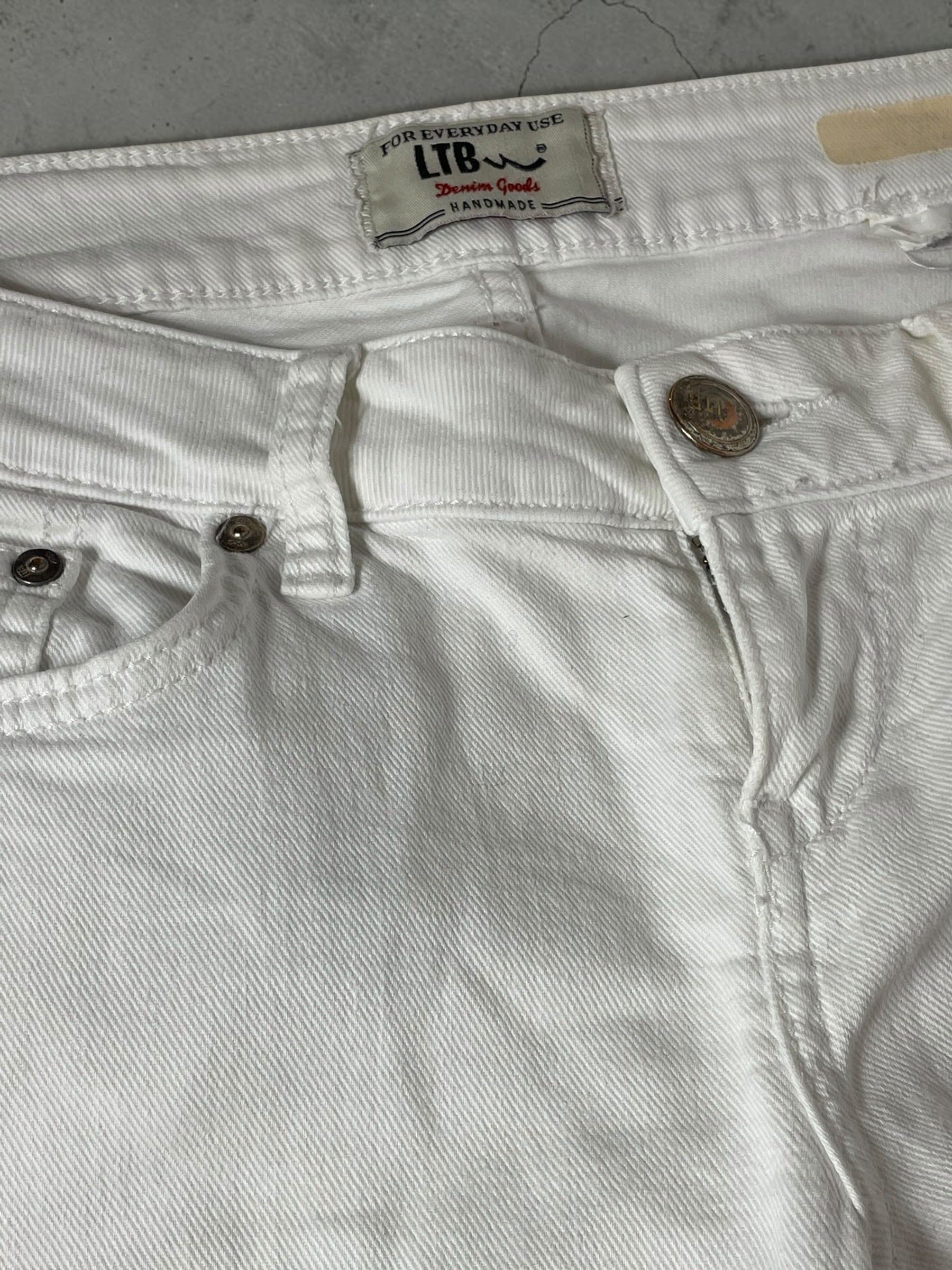 White Low Rise Jeans