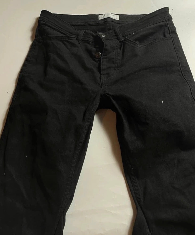 Black Flare Jeans with gothic elements