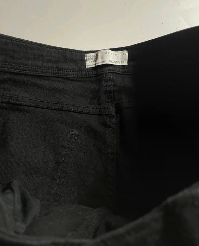 Black Flare Jeans with gothic elements
