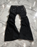 Black Flare Jeans with gothic elements