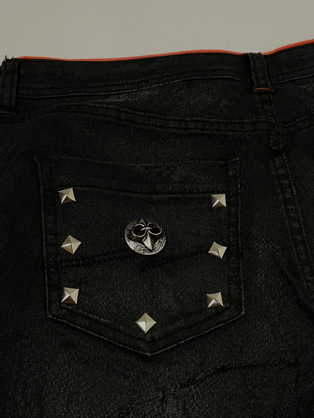 Skinny Flare Jeans With Gothic Elements